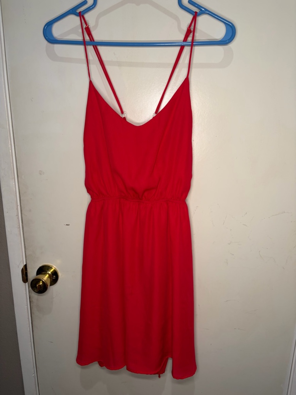 Shasa Red Spaghetti-Strap Mini Dress